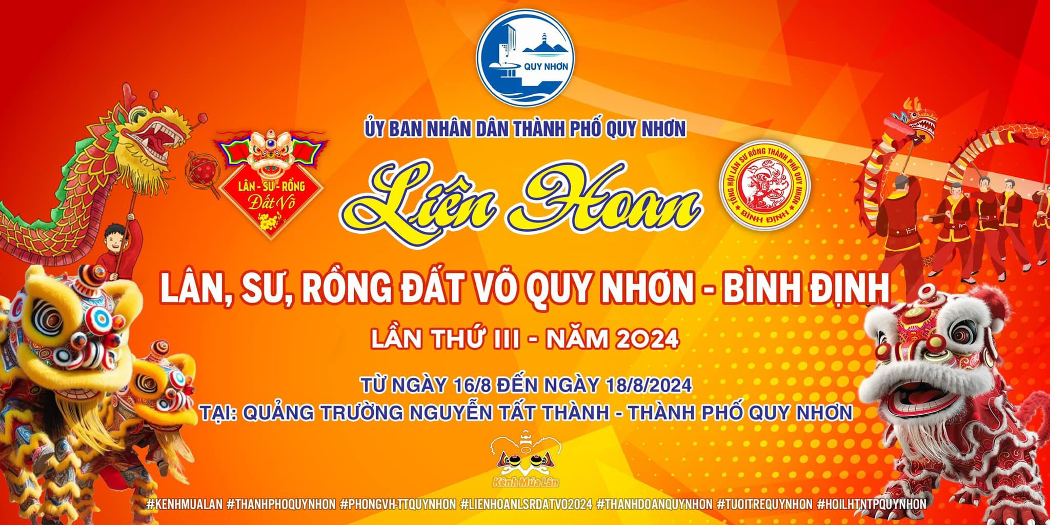 The 3rd Quy Nhon - Binh Dinh Dragon and Lion Dance Festival in 2024