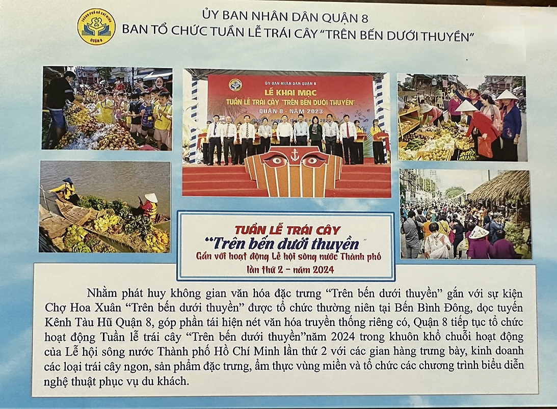 Hội nghị giới thiệu, quảng bá sự kiện Tuần lễ trái cây “Trên bến dưới thuyền” gắn với hoạt động Lễ hội sông nước Thành phố Hồ Chí Minh lần thứ 2 năm 2024 tại Bến Tre