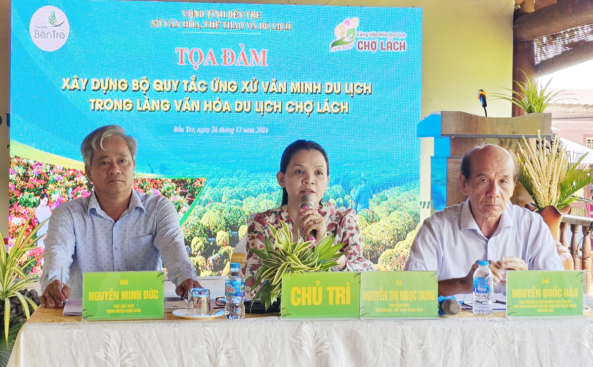 Xây dựng Bộ quy tắc ứng xử văn minh trong Làng Văn hóa du lịch Chợ Lách