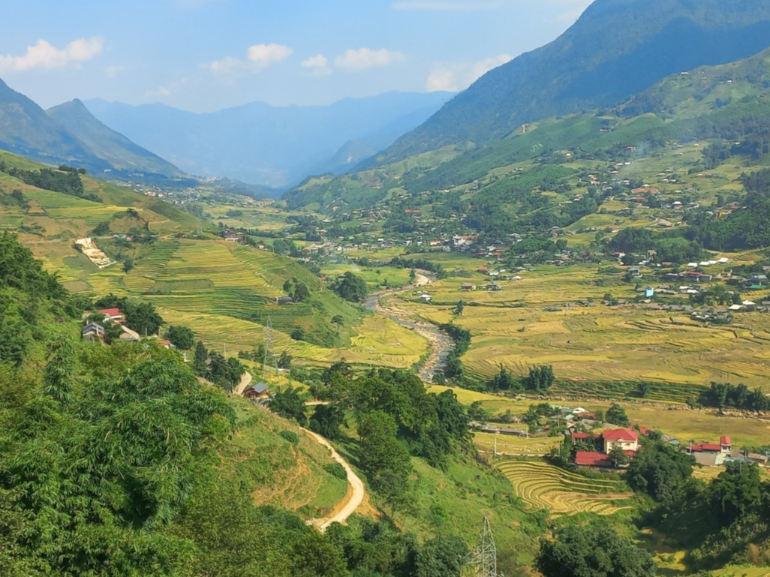 Muong Hoa valley and Sa Pa terraced rice field landscapes