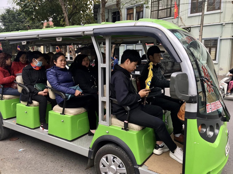 Take The 8 Seater Electric Shuttle Bus to explore Lao Cai city  in the afternoon