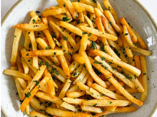 french fries with garlic and butter