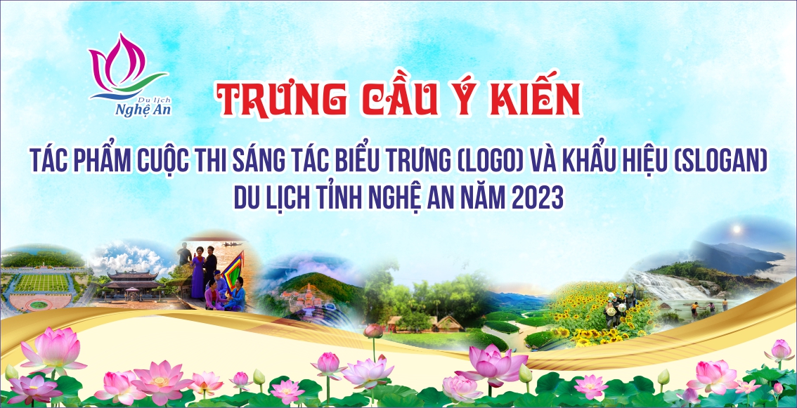 Trưng cầu ý kiến tác phẩm Cuộc thi sáng tác biểu trưng (Logo) và khẩu hiệu (Slogan) du lịch tỉnh Nghệ An năm 2023