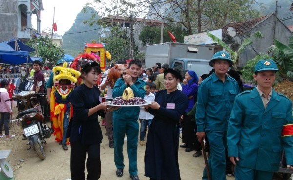 Độc đáo mâm cỗ trong Lễ hội “Lồng tồng” ở Cao Bằng