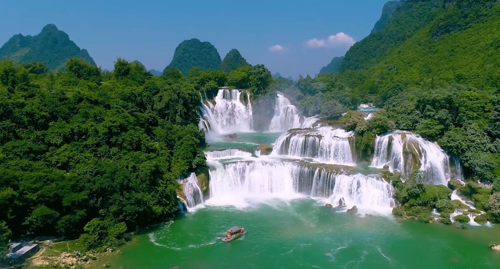 Video Khu cảnh quan thác Bản Giốc (Việt Nam) - Đức Thiên (Trung Quốc) chính thức vận hành