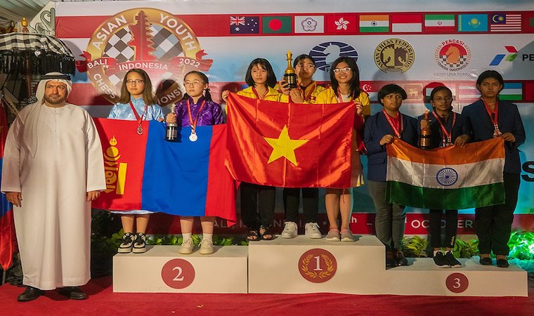 Bế mạc Giải Cờ vua trẻ Châu Á 2022, Đồng Tháp toàn thắng với 1 huy chương vàng, 3 huy chương bạc 