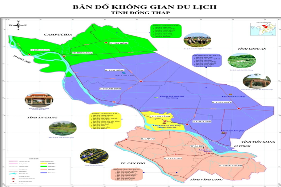 Đồng Tháp xây dựng sản phẩm du lịch gắn với 04 vùng kinh tế động lực