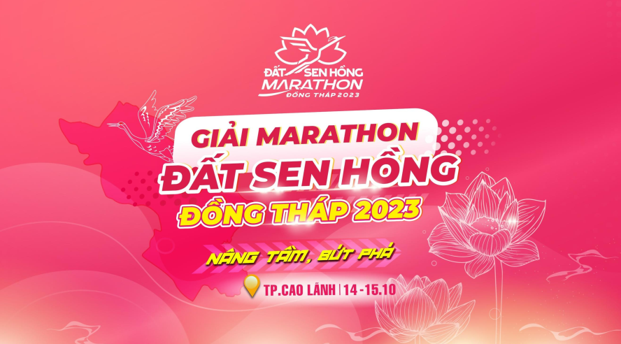 Giải Marathon Đất Sen hồng – Đồng Tháp năm 2023  diễn ra từ ngày 14 – 15/10/2023