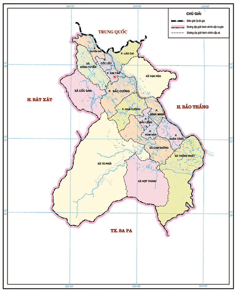 Thành phố Lào Cai, bản đồ hành chính huyện Bát Xát: Thành phố Lào Cai với vị trí địa lý thuận lợi, cùng hệ thống giao thông hiện đại, đã được quy hoạch hợp lý. Bản đồ hành chính huyện Bát Xát luôn sẵn sàng đáp ứng nhu cầu của du khách muốn khám phá và tìm hiểu về khu vực này.