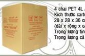 Thùng 4 chai PET 4L