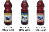 Nhãn vàng, xanh, cam (1L)