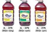 Nhãn vàng, xanh, cam (4L)